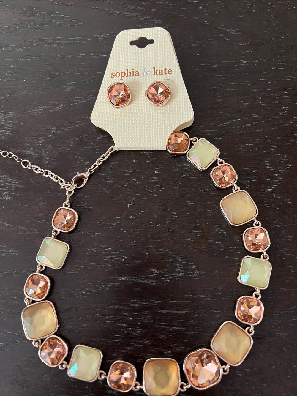 Pink and Iridescent Statement Necklace